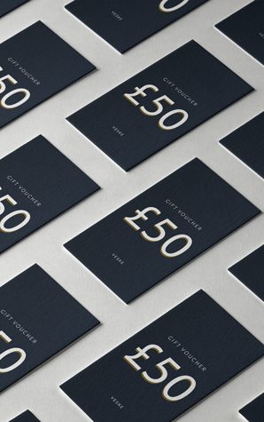 This image shows our £50 Gift Vouchers on a white background.